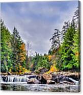 Swallow Falls Waterfall In Appalachian Mountains In Autumn Canvas Print