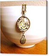 Swirls / Japanese Necklace Made By Canvas Print