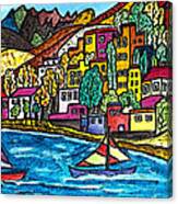 Swiss Block Colorful Lots Canvas Print