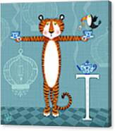 T Is For Tiger Canvas Print