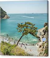 Taejongdae Pebble Beach Viewed From Above In Busan Canvas Print