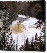 Tahquamenon Falls In Winter Canvas Print