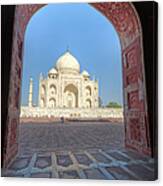 Taj Mahal As Seen From Adjacent Mosque Canvas Print