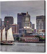 Tall Ships On Boston Harbor Canvas Print