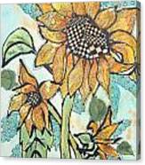 Tangled Sunflowers Canvas Print