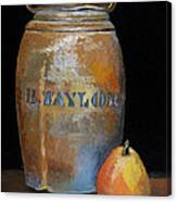 Taylor Jug With Pear Canvas Print