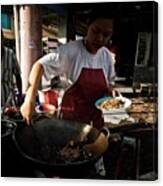 Tea Time Snack. Char Koay Teow Fried Canvas Print