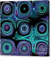 Teal And Purple Abstract B Canvas Print