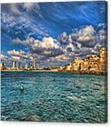 Tel Aviv Jaffa Shoreline Canvas Print