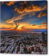 Tel Aviv Sunset Time Canvas Print