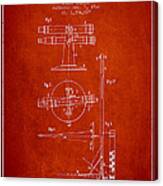 Telescope Telemeter Patent From 1916 - Red Canvas Print