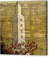 Temple With Red Canvas Print