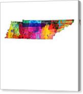 Tennessee Map Canvas Print