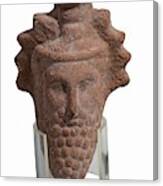 Terra-cotta Dionysus Head Flask Canvas Print