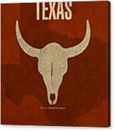 Texas State Facts Minimalist Movie Poster Art Canvas Print