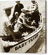 The Baby Flyer With Ed Ricketts And John Steinbeck  In Sea Of Cortez  1940 Canvas Print