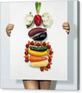 The Body Made With Vegetables Canvas Print