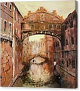 The Bridge Of Sighs Venice Italy Canvas Print