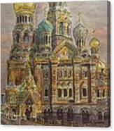 The Church Of Our Savior On The Spilled Blood  St Petersburg Canvas Print