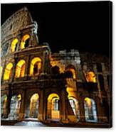 The Colosseum At Night Canvas Print