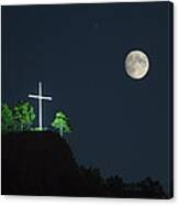 The Cross And The Moon Canvas Print
