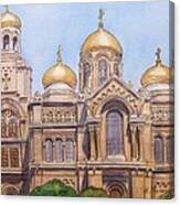 The Dormition Of The Mother Of God Cathedral  Varna Bulgaria Canvas Print