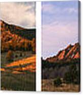 The Flatirons - Four Seasons Panorama Canvas Print
