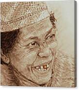 The Gold Tooth In Sepia Canvas Print