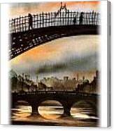 Dublin  The Ha Penney Bridge Canvas Print