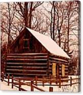 The Log Cabin At Old Mission Point Canvas Print