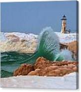The Mermaid Tail And The Manistee Lighthouse Landscape Canvas Print