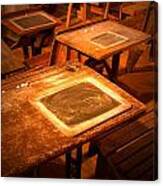 The Old Classroom Desk Canvas Print