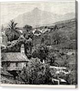 The Peak Of Tenerife From Icod De Los Vinos Canvas Print
