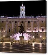 The Piazza Del Campidoglio At Night Canvas Print