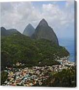 The Pitons And Soufriere Canvas Print