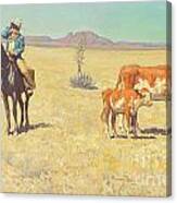 The Puzzled Cowboy Canvas Print