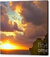 The Setting Of The Sun At Cinque Terre Canvas Print