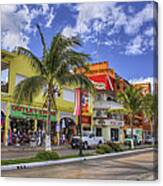The Shops Of Cozumel Canvas Print