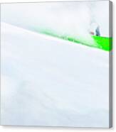 The Snowboarder And The Snow Canvas Print