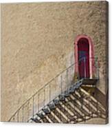 The Staircase To The Red Door Canvas Print