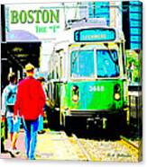 The T Trolley Boston Massachusetts Canvas Print