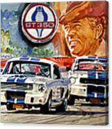 The Thundering Blue Stripe Gt-350 Canvas Print