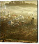 The Village Born From Fog... Canvas Print