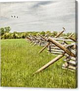 There Was A Crooked Fence Canvas Print