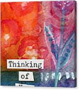 Thinking Of You Art Card Canvas Print