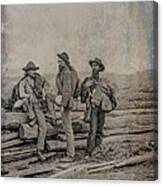 Three Confederate Prisoners Gettysburg Canvas Print