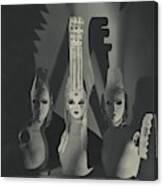 Three Masks Designed By Oliver Messel Canvas Print