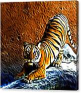 Tiger Pounce -  Fractal - S Canvas Print