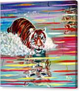 Tigers Crossing Canvas Print