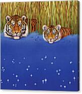 Tigers In Space Canvas Print